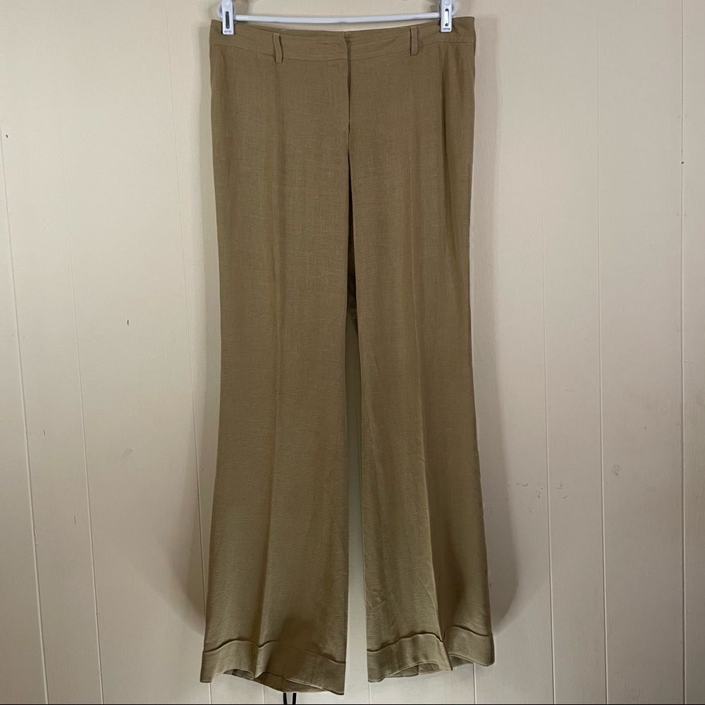 Akris Wide Leg Linen Pants Size 14